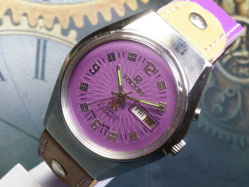 Vintage RICOH 21J Mechanical Automatic Day&Date Movement Mens Wrist Watch