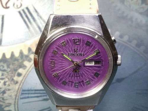 Vintage RICOH 21J Mechanical Automatic Day&Date Movement Mens Wrist Watch