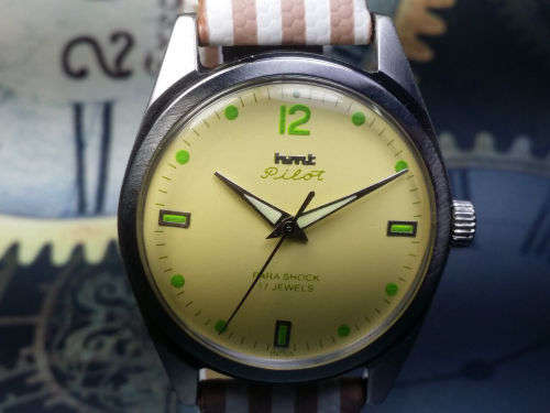 VINTAGE HMT PILOT WINDING INDIAN MEN'S WATCH - NOT WORKING