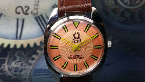 Vintage TITUS Swiss Made Hand winding Watch - NOT WORKING