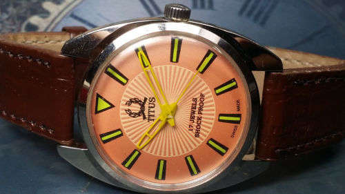 Vintage TITUS Swiss Made Hand winding Watch - NOT WORKING