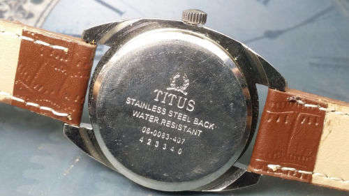 Vintage TITUS Swiss Made Hand winding Watch - NOT WORKING