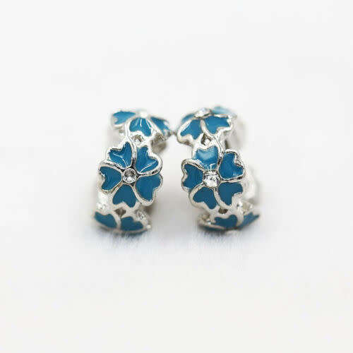 2pcs Silver European Charm Beads Fit 925 Necklace Bracelet Pendant Chain