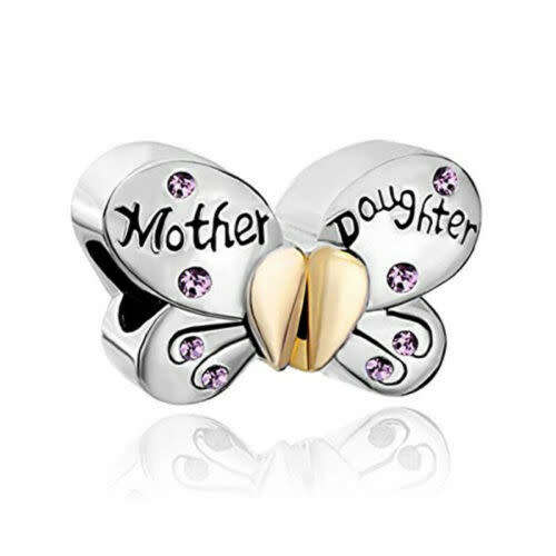 2pcs Silver  European Charm Beads Fit 925 Necklace, Bracelet Pendant Chain