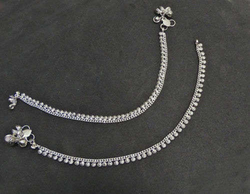 Fashion Anklet Women Foot Jewelry Silver Plated Payal Elegant Ankle