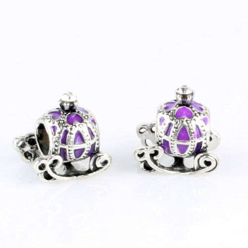 Purple Princess Belle Pumpkin Chariot Necklace from Sarah&Abi Collection