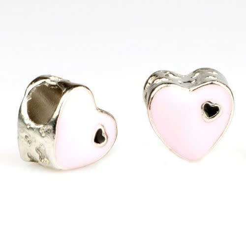 2pcs Silver European Charm Beads Fit 925 Necklace Bracelet Pendant Chain