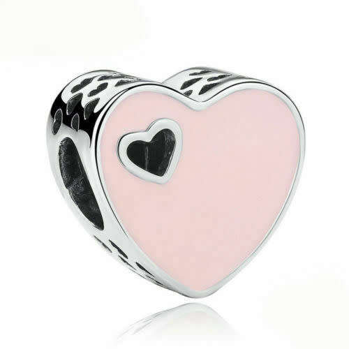 2pcs Silver European Charm Beads Fit 925 Necklace Bracelet Pendant Chain