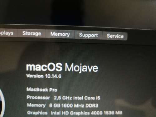 MacBook Pro i5, 13inch 2012 256GB SSD and 8GB RAM