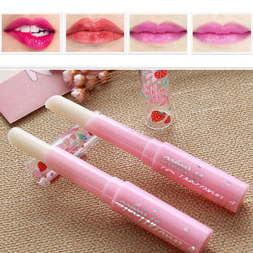 Strawberry Flavor Lip Balm Magic Temperature Changing Color-Moisturizer