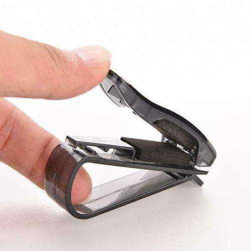 Black Car Auto Sun Visor Glasses Sunglasses Card Ticket Holder