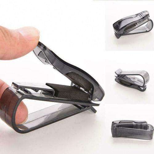 Black Car Auto Sun Visor Glasses Sunglasses Card Ticket Holder