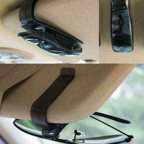 Black Car Auto Sun Visor Glasses Sunglasses Card Ticket Holder