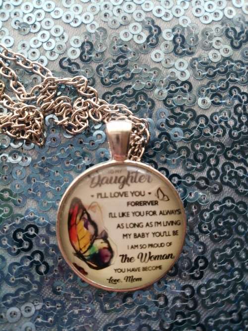 To My Daughter,i Loved You Before I Met You Cabochon Pendant Necklace