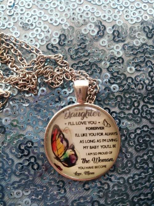 To My Daughter,i Loved You Before I Met You Cabochon Pendant Necklace