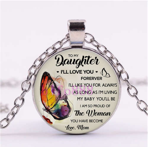 To My Daughter,i Loved You Before I Met You Cabochon Pendant Necklace