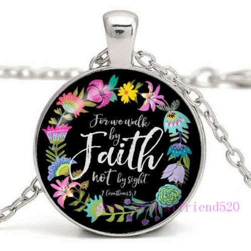 Faith........ Cabochon Glass Necklace