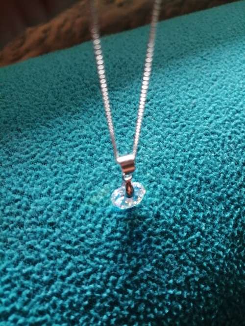 GENUINE Heart Necklaces Crystals From SWAROVSKI -  Crystal Aurore Boreale