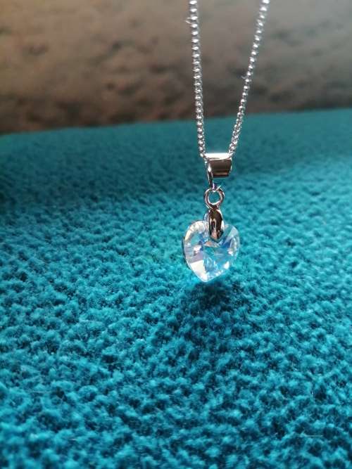 GENUINE Heart Necklaces Crystals From SWAROVSKI -  Crystal Aurore Boreale