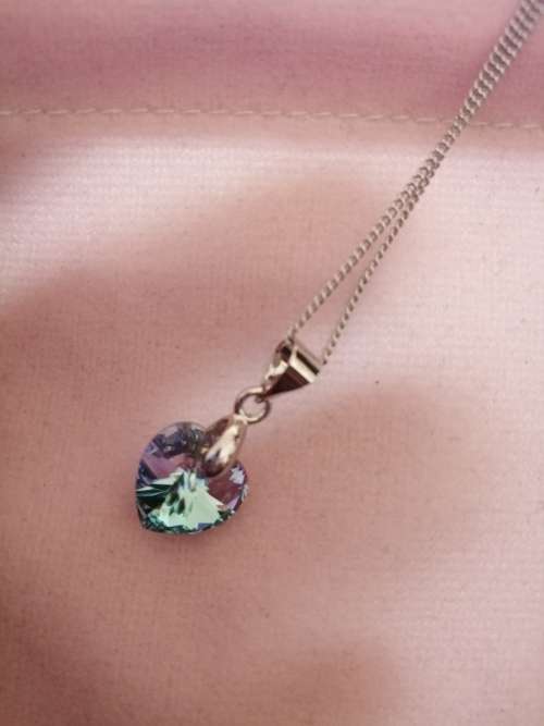 GENUINE Heart Necklaces Pendant Crystals From SWAROVSKI -  Crystal Virtual Light