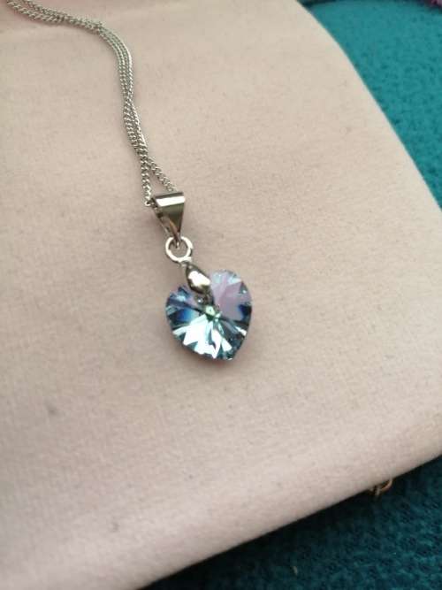 GENUINE Heart Necklaces Pendant Crystals From SWAROVSKI -  Crystal Virtual Light
