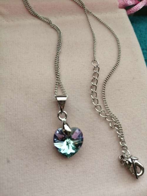 GENUINE Heart Necklaces Pendant Crystals From SWAROVSKI -  Crystal Virtual Light
