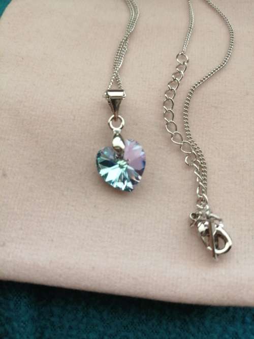 GENUINE Heart Necklaces Pendant Crystals From SWAROVSKI -  Crystal Virtual Light