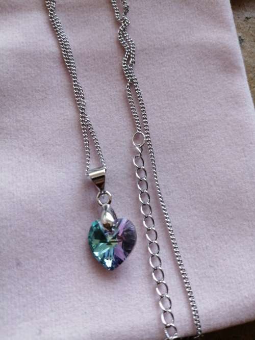 GENUINE Heart Necklaces Pendant Crystals From SWAROVSKI -  Crystal Virtual Light