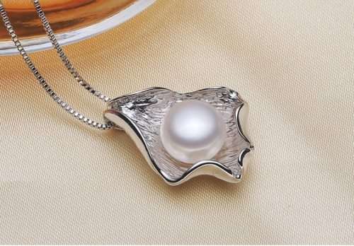 100% Natural Freshwater Pearl 925 Sterling Silver Necklace - White