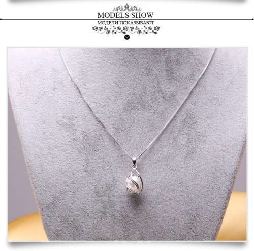 100% Natural Freshwater Pearl 925 Sterling Silver Necklace - White