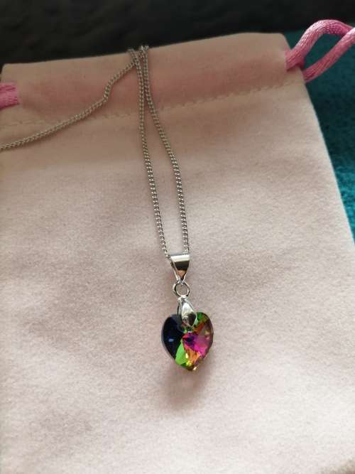 GENUINE Heart Necklaces Pendant Crystals From SWAROVSKI -  Crystal Virtual Medium