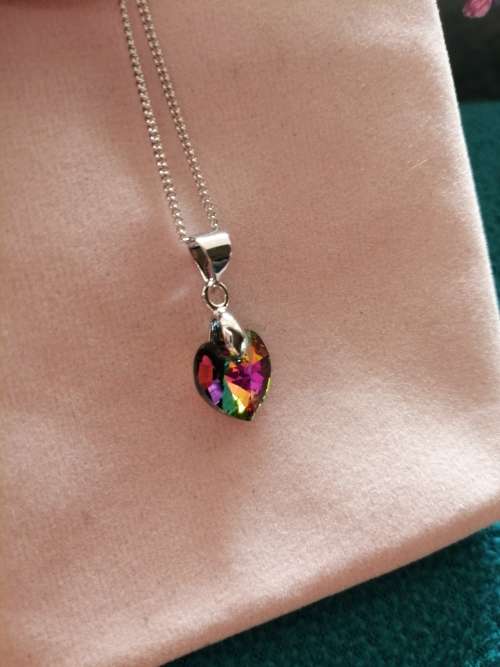 GENUINE Heart Necklaces Pendant Crystals From SWAROVSKI -  Crystal Virtual Medium