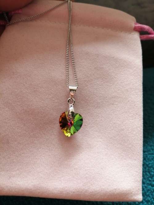 GENUINE Heart Necklaces Pendant Crystals From SWAROVSKI -  Crystal Virtual Medium