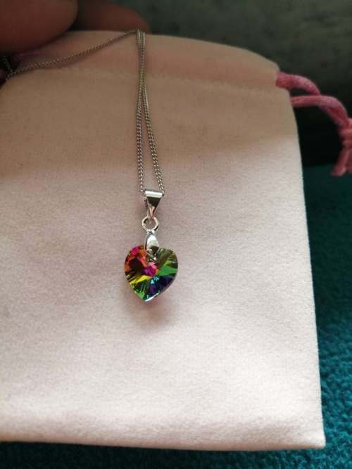 GENUINE Heart Necklaces Pendant Crystals From SWAROVSKI -  Crystal Virtual Medium