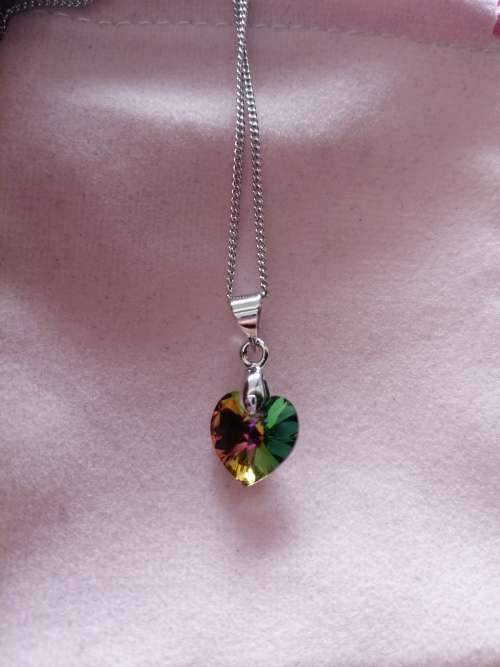 GENUINE Heart Necklaces Pendant Crystals From SWAROVSKI -  Crystal Virtual Medium