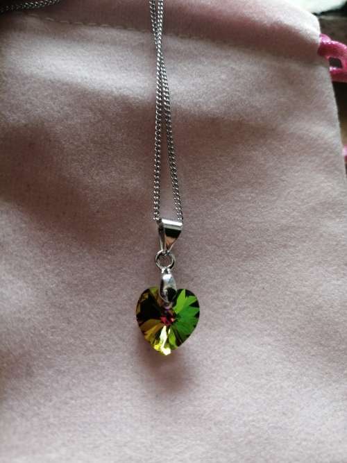 GENUINE Heart Necklaces Pendant Crystals From SWAROVSKI -  Crystal Virtual Medium