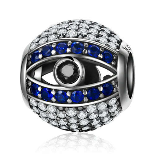 1Pc Silver Crystal Charm European Spacer Beads Fit Necklace Bracelet