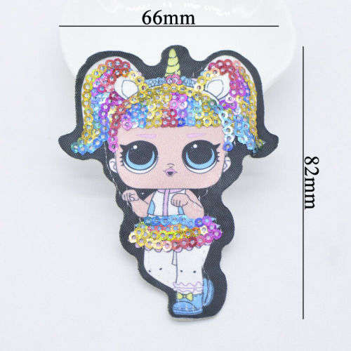 LOL Embroidery Princess Patches Sequin Applique Sewing