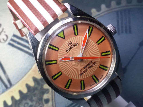 Vintage ROAMER Swiss Made Mechanical Handwinding Movement Mens Wrist Watch