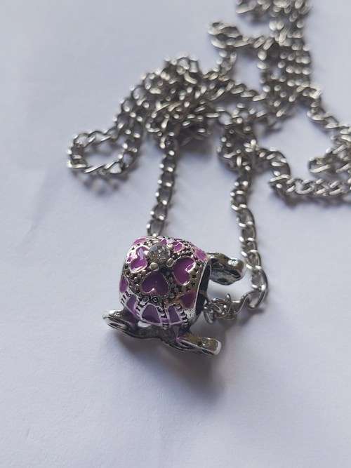 Purple Princess Belle Pumpkin Chariot Necklace from Sarah&Abi Collection