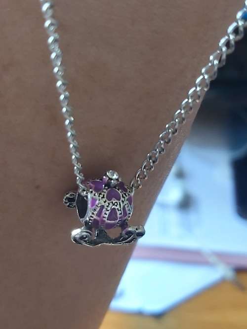 Purple Princess Belle Pumpkin Chariot Necklace from Sarah&Abi Collection