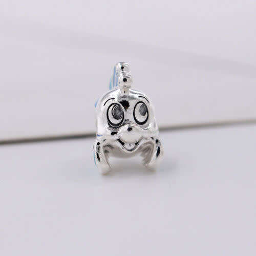 Silver Blue Fish Bead Suit Charms Bracelet