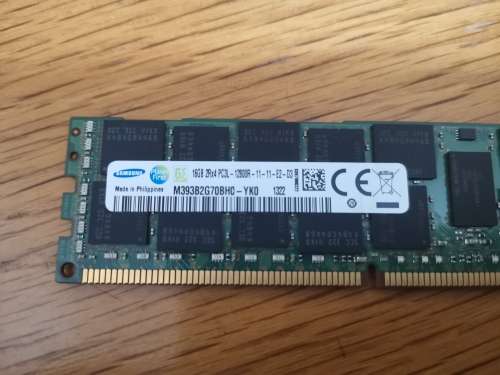 Samsung 16GB PC3L-12800R ECC Server RAM Memory - M393B2G70BH0-YK0