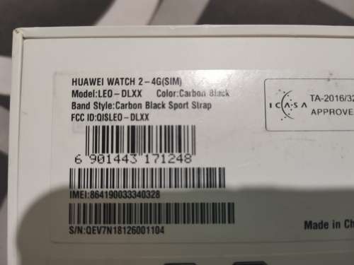 Huawei Watch 2 with LTE phone functionality, model LEO DLXX