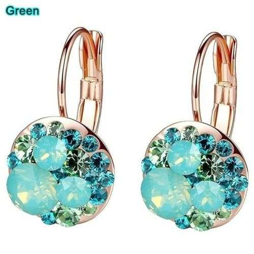 Silver Crystal Zircon Love Stud Earring Ref 11