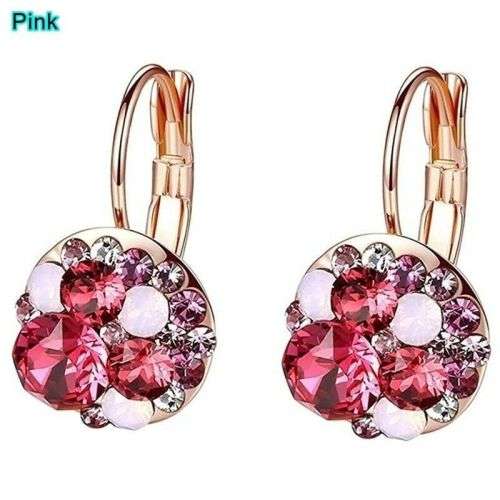 Silver Crystal Zircon Love Stud Earring Ref 13d