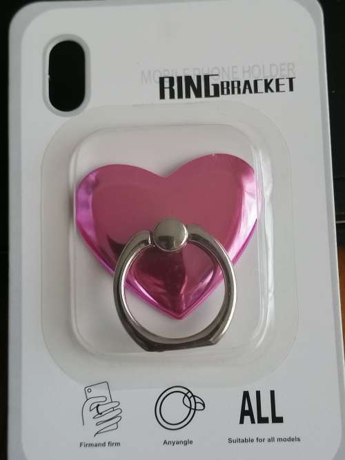 Universal Mobile Phone Ring Stent - PINK HEART