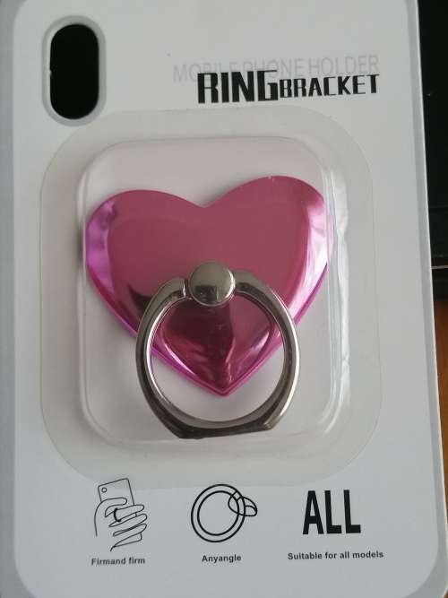 Universal Mobile Phone Ring Stent - PINK HEART