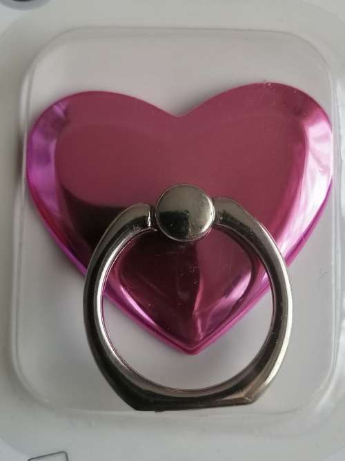 Universal Mobile Phone Ring Stent - PINK HEART