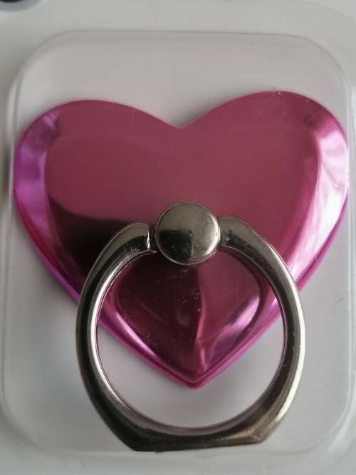 Universal Mobile Phone Ring Stent - PINK HEART